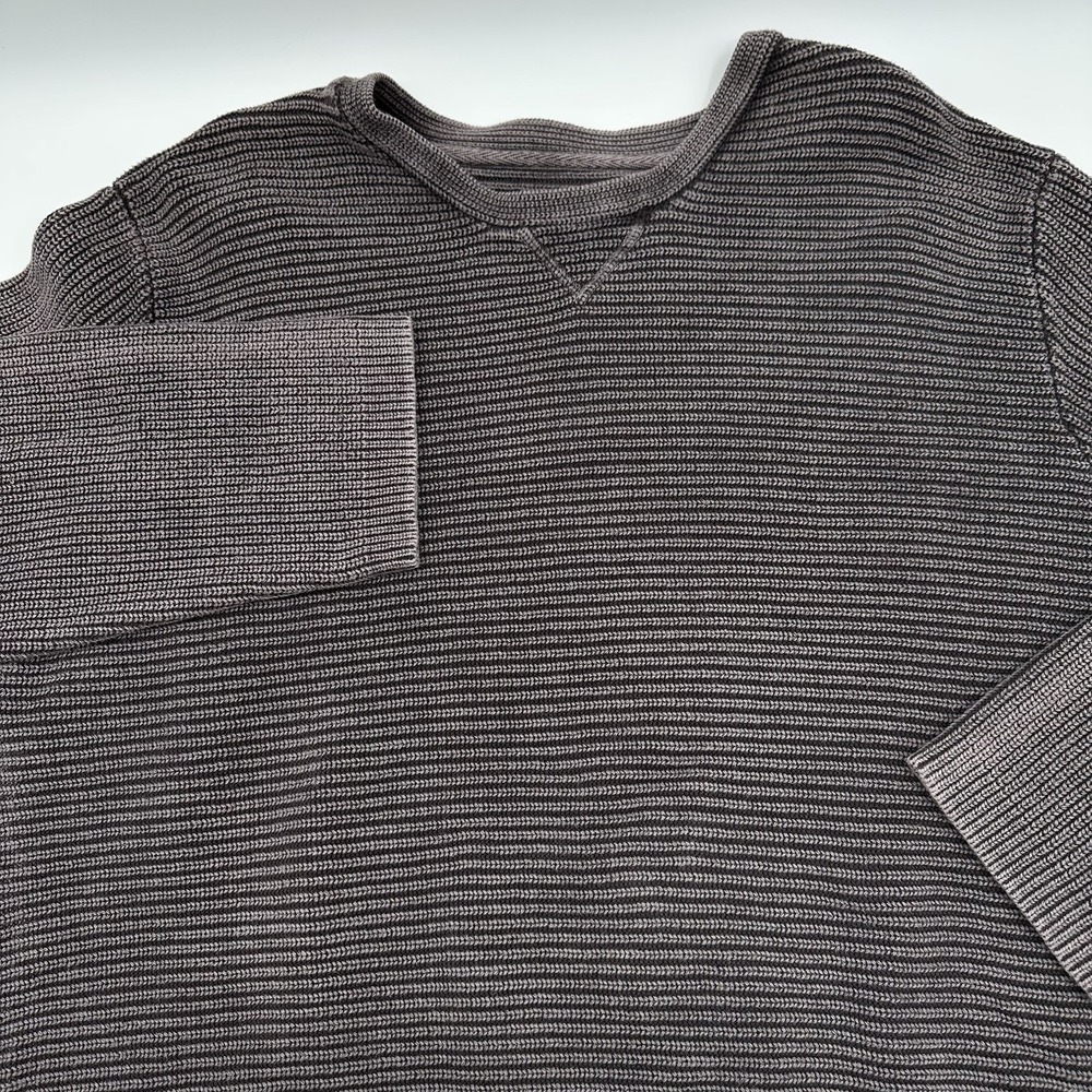 Carbon2Cobalt Mens XXL Purple Textured Knit Cotton Sweater Pullover Heavy Ribbed - Picture 2 of 9